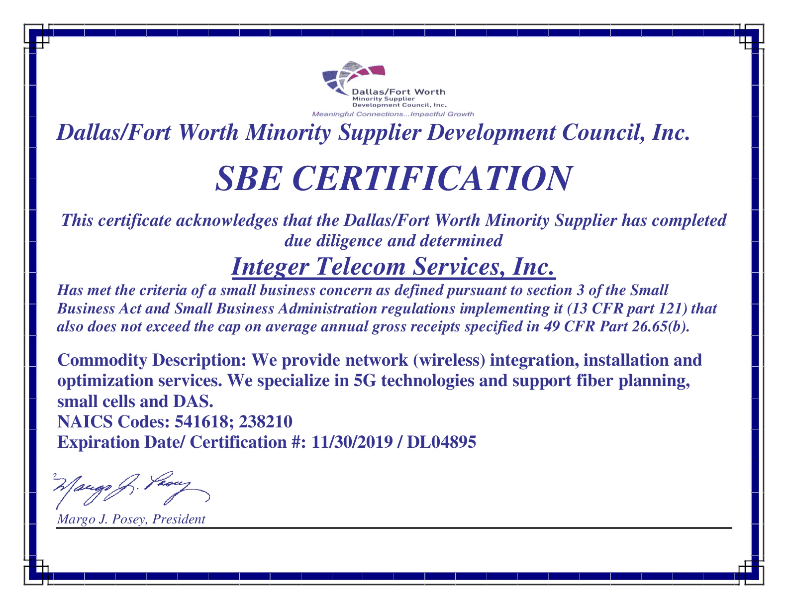 NMSDC | SBE Certification